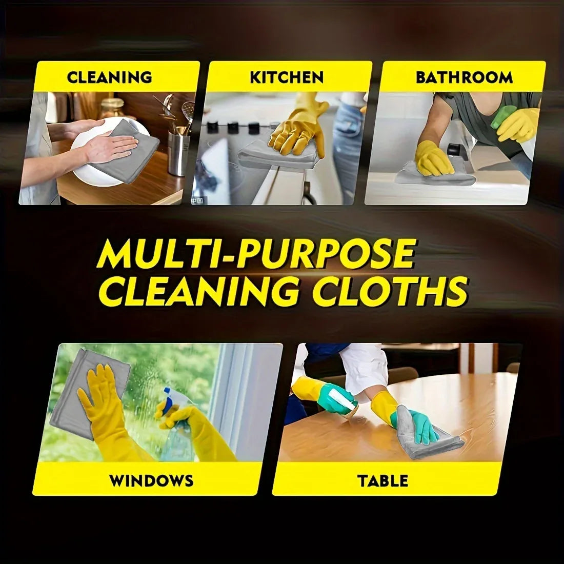 Heavy-Duty Microfiber Cleaning Cloths