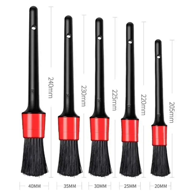 Complete 5-Piece Car Detailing Brush Set