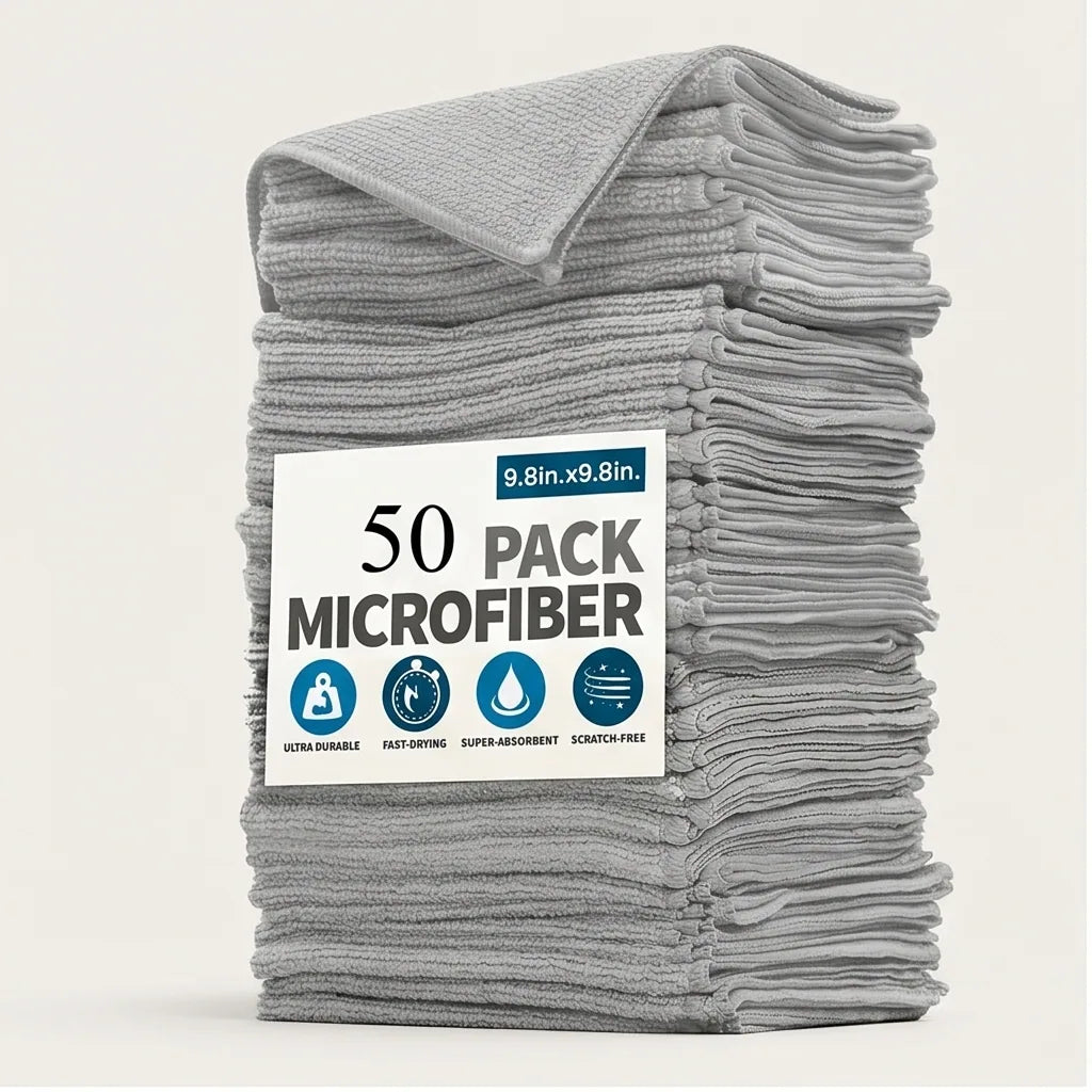 Heavy-Duty Microfiber Cleaning Cloths
