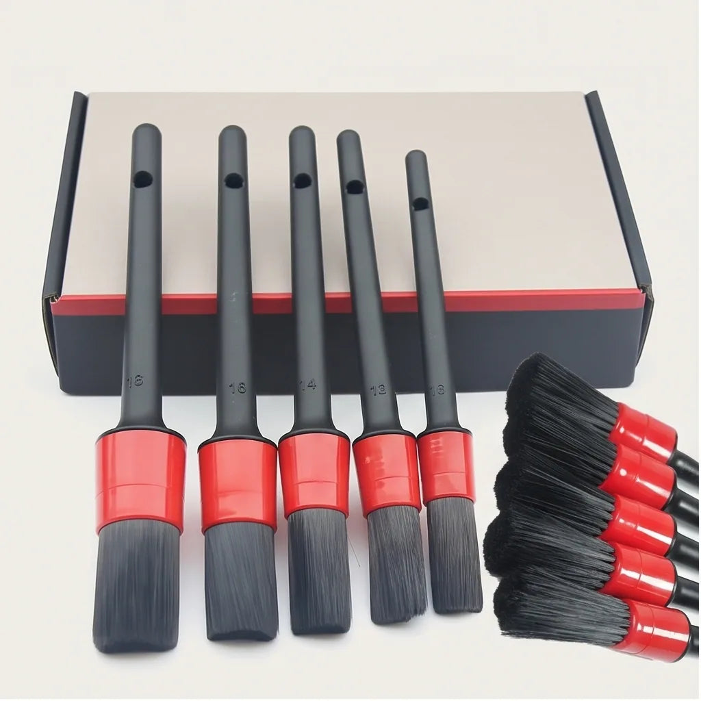 Complete 5-Piece Car Detailing Brush Set
